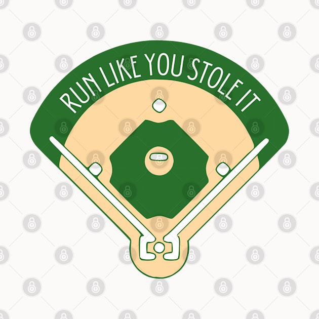 Baseball Diamond - Run Like You Stole It by KayBee Gift Shop