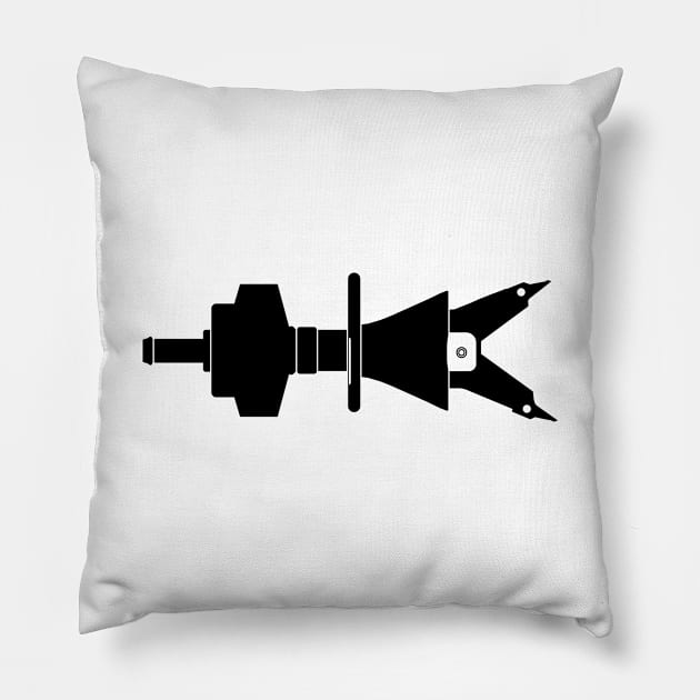 Hydraulic combi tool - in black print Pillow by BassFishin