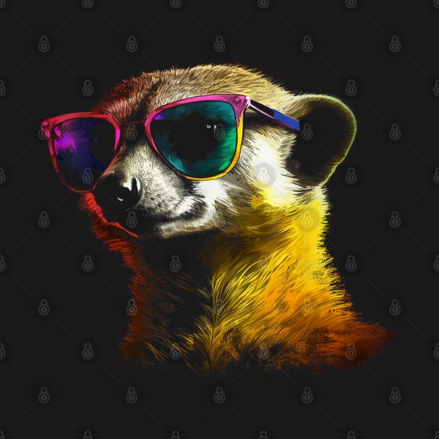 Meerkat Artwork - Animal Art Sunglasses Meerkat by elmiragokoryan