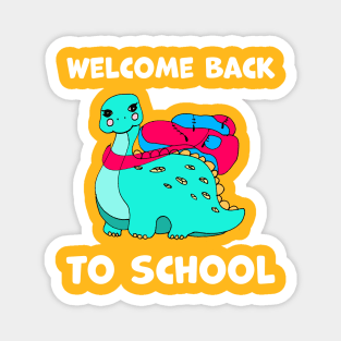 Welcome Back to School cute stegosaurus Magnet