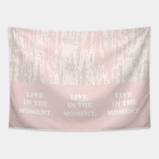 Live in the moment. My backgrounds collage, pink, pastel, gradient, art, decor, TeePublic Tapestry