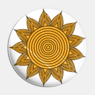 Bright Sun Mandala Pin