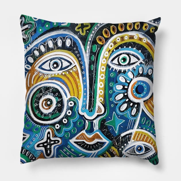 art face Pillow by Daria Kusto