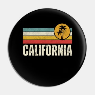 California Vintage 70s Retro Throwback Design Pin