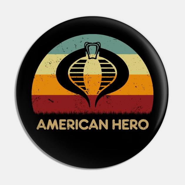 Retro Sunset - Gi Joe A Real American Hero Pin by GoodIdeaTees