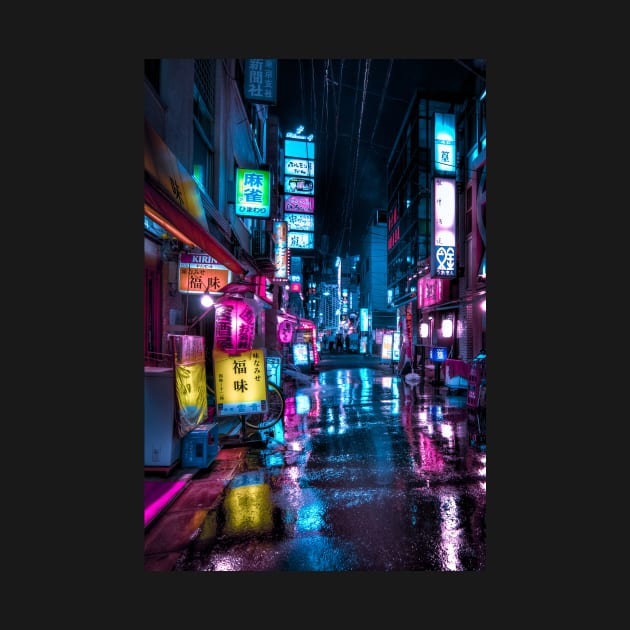 Neo Tokyo cyberpunk vibes Vertical by TokyoLuv