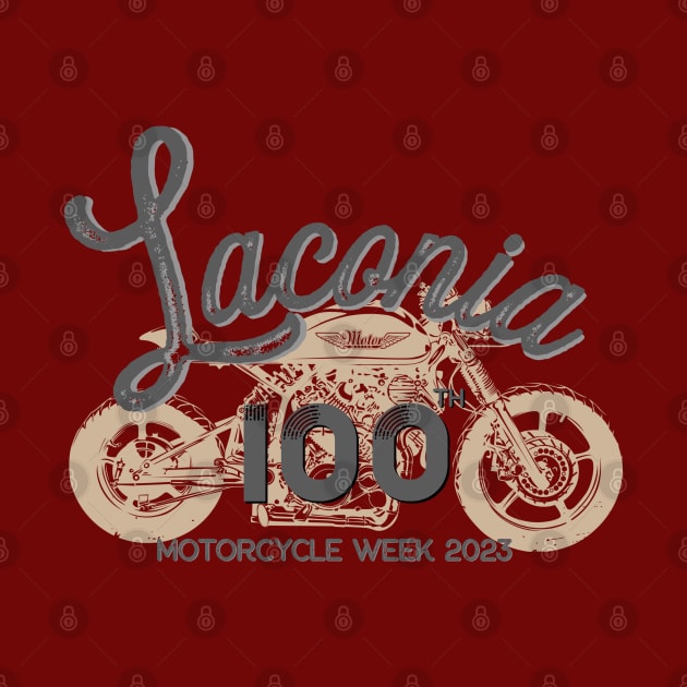 100th Anniversary Laconia Motorcycle Week New Hampshire - grey font by PincGeneral