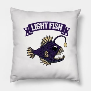 deep sea light fish Pillow