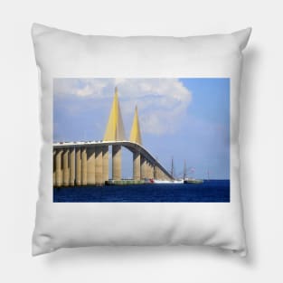 Eagle under the Skyway Pillow