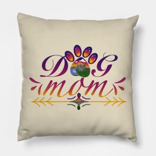 Dog Mom Sunset Pillow