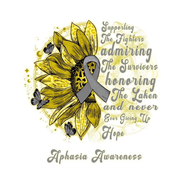 APHASIA AWARENESS Sunflower Supporting the fighter by MichaelStores