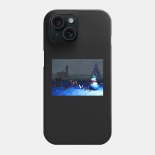 The Snowman's Visitors Phone Case