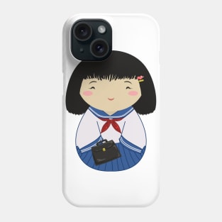 Kokeshi School Girl Phone Case