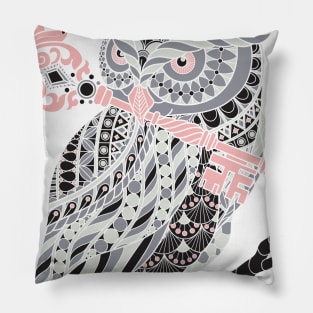 Vintage Great Horned Owl Pillow