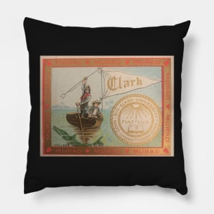 Vintage 1910 T51 Murad COLLEGE SERIES Clark University Card Reproduction Pillow