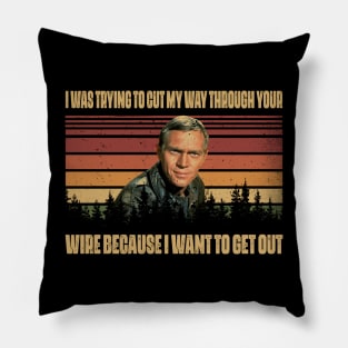 Tunneling to Freedom The Escape Movie Shirts for War History Enthusiasts Pillow