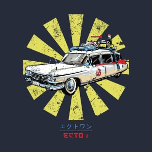 Ghostbusters Ecto 1 Retro Japanese T-Shirt