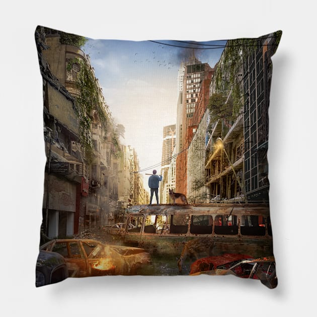 I am legend Pillow by Jendi Art