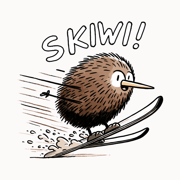 Brown Skiwi Kiwi Bird by DoodleDashDesigns