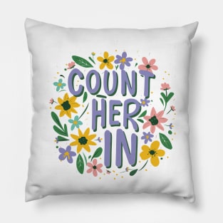 Count Her Inspire Inclusion Women's International Day 2024 Pillow