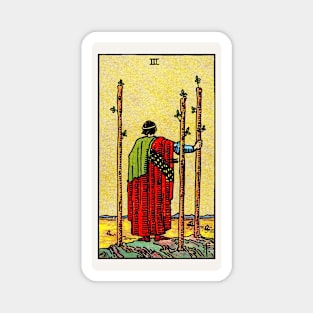 Card #24 - Three Of Wands - Rider Waite Smith Tarot Magnet