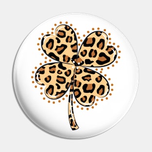 Leopard Shamrock Pin