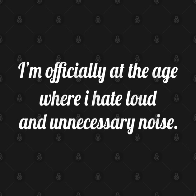 I'm officially at the age where i hate loud, Funny sayings by WorkMemes