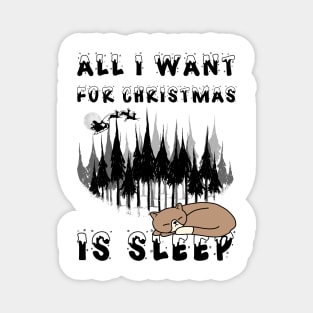 Cat sleep for christmas Magnet