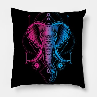 Elephant Geometry Pillow