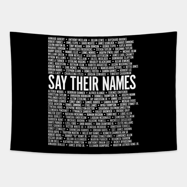 Say Their Names Activist Tapestry by Hashtagified