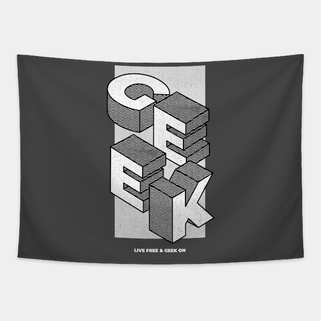 Live Free & Geek On Tapestry by Ryel Tees