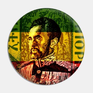 Haile Selassie Lion of Judah Emperor of Ethiopia Pin