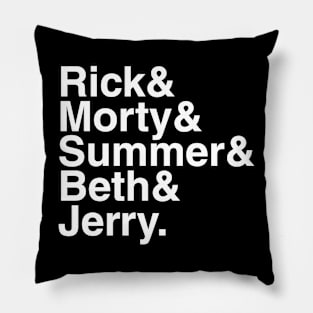 Rick Morty Smith Family (White) Pillow