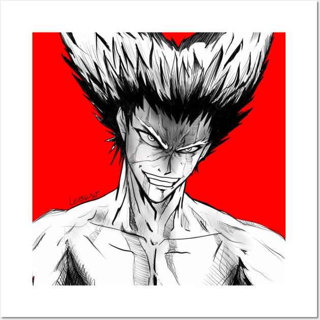 Garou, one punch man, art, manga, anime, monster, HD phone