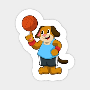 Dog as Basketball player with Basketball Magnet