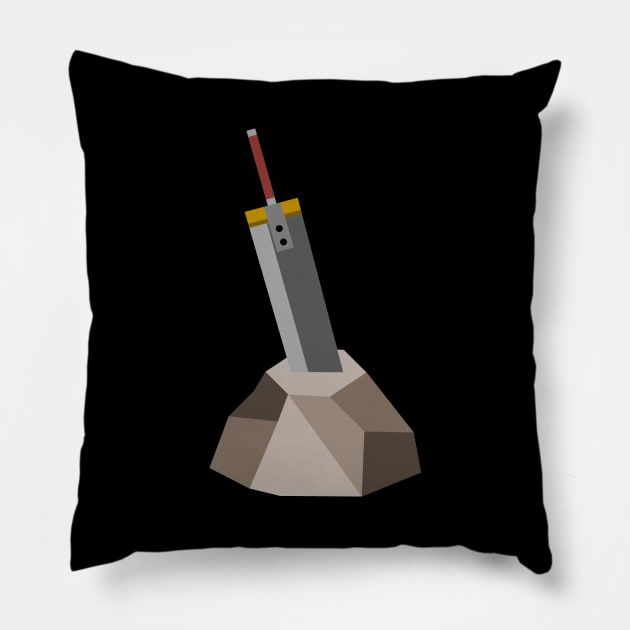 Buster Sword In The Stone Pillow by inotyler