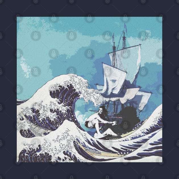 The Great Wave off Kanagawa and The Cannon shot mash up by ARTIZIT