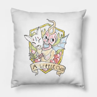 A Little Odd - Skullzee Pillow