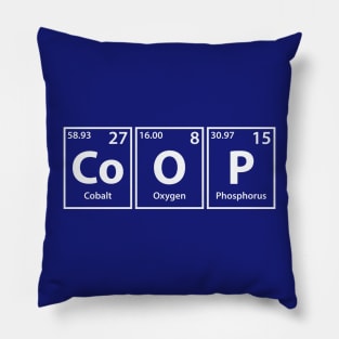 Coop (Co-O-P) Periodic Elements Spelling Pillow