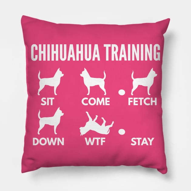 Chihuahua Training Chihuahua Dog Tricks Pillow by DoggyStyles