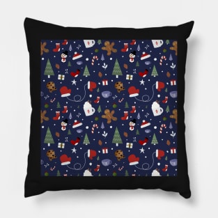 Winter christmas holiday pattern Pillow