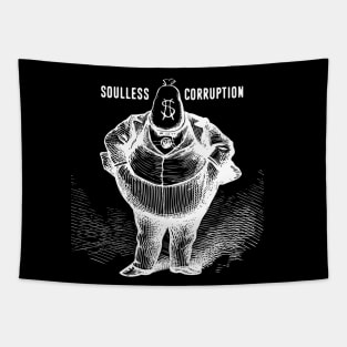 Soulless Corruption No. 1: The American Way on a Dark Background Tapestry