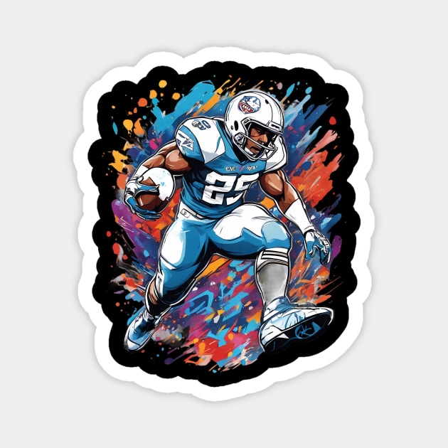 American Football Running Back Magnet by animegirlnft