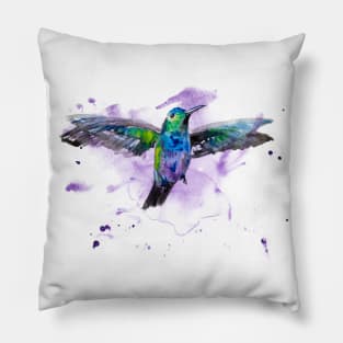 Hummingbird flying Pillow