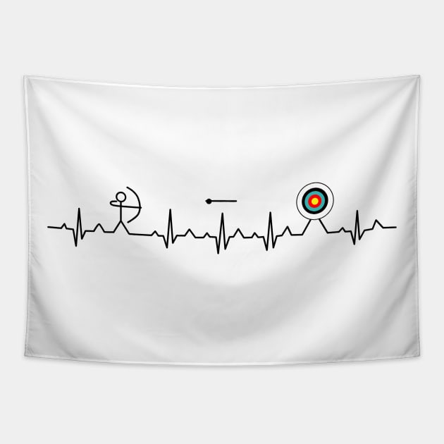 Archery Heartbeat Tapestry by ValentinkapngTee