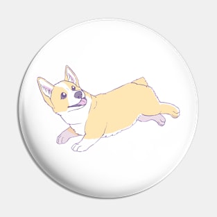 Leaping Corgi Pin