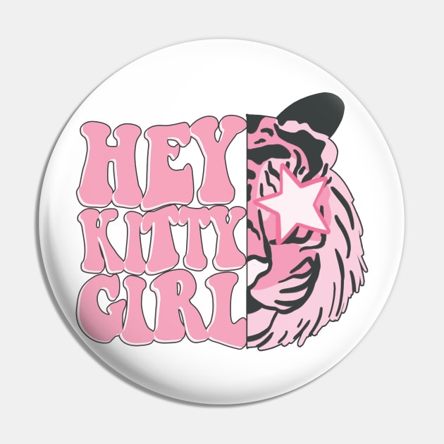 Hey Kitty Girl Pin by Taylor Thompson Art