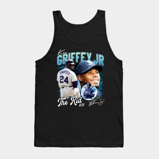 Ken Griffey Jr The Kid Seattle Baseball Legend Signature Vintage Retro 80s  90s Bootleg Rap Style | Kids T-Shirt