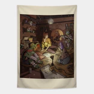 April oneil and TMNT Tapestry