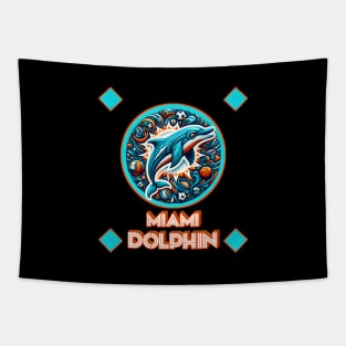 Miami Dolphin Football Zone Tapestry